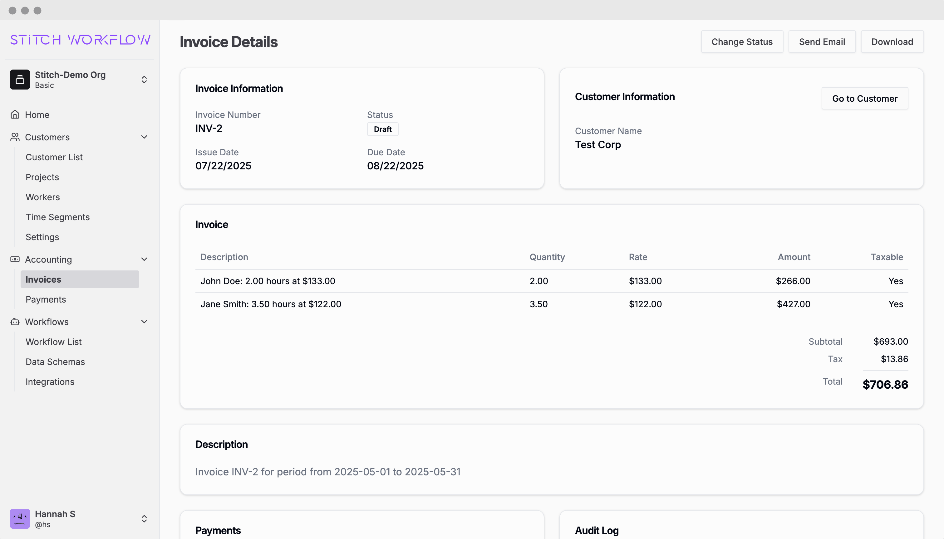 Stitch Workflow - Seamlessly Connecting Your Staffing Agency Invoices to Faster Payments.